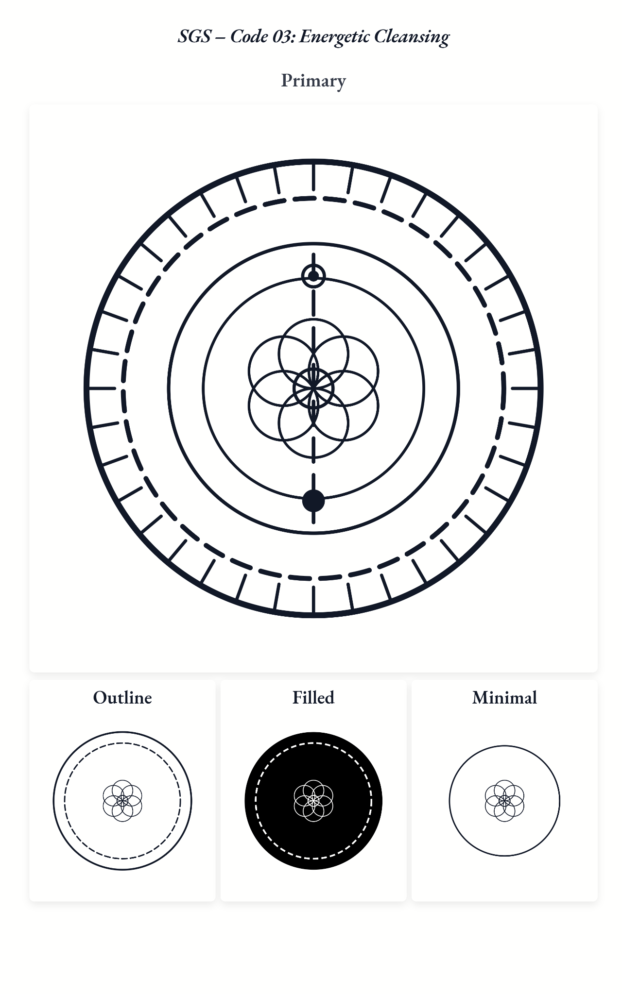 SGS Code 03 Energetic Cleansing (black-white structure)